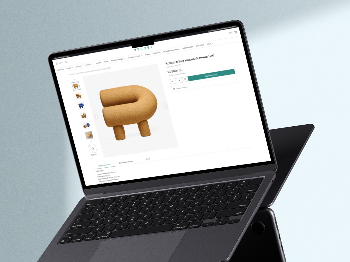 eCommerce website development for a furniture marketplace