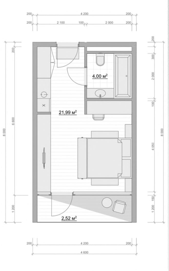 A 1-bedroom apartment in Satori complex, Nusa Dua