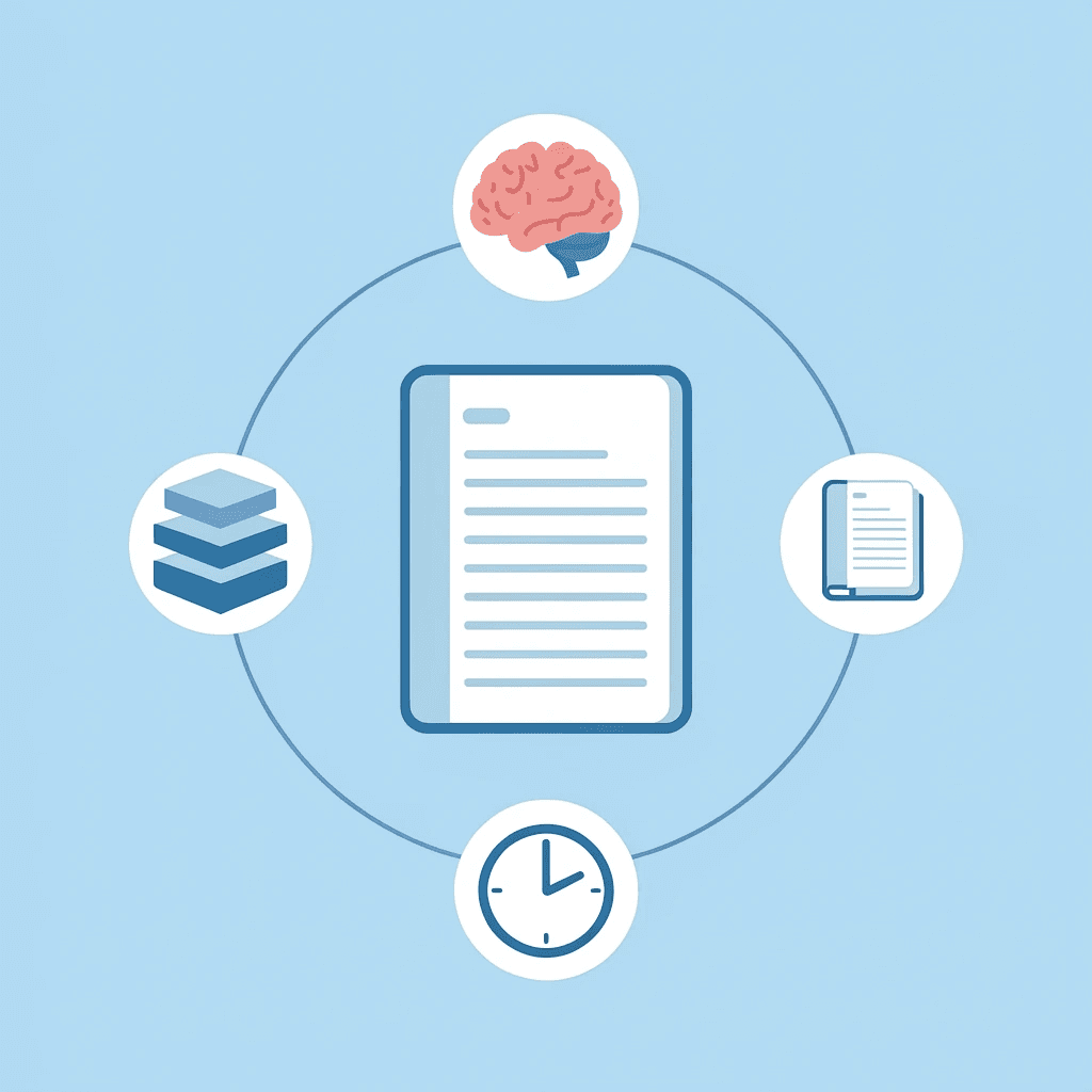 Central lesson plan hub connected to key components: objectives, teaching methods, activities, and assessment