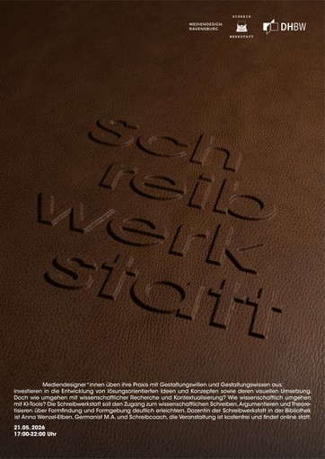 Plakatgestaltung dreidimensionale typografie in blender für Schreibwerkstatt