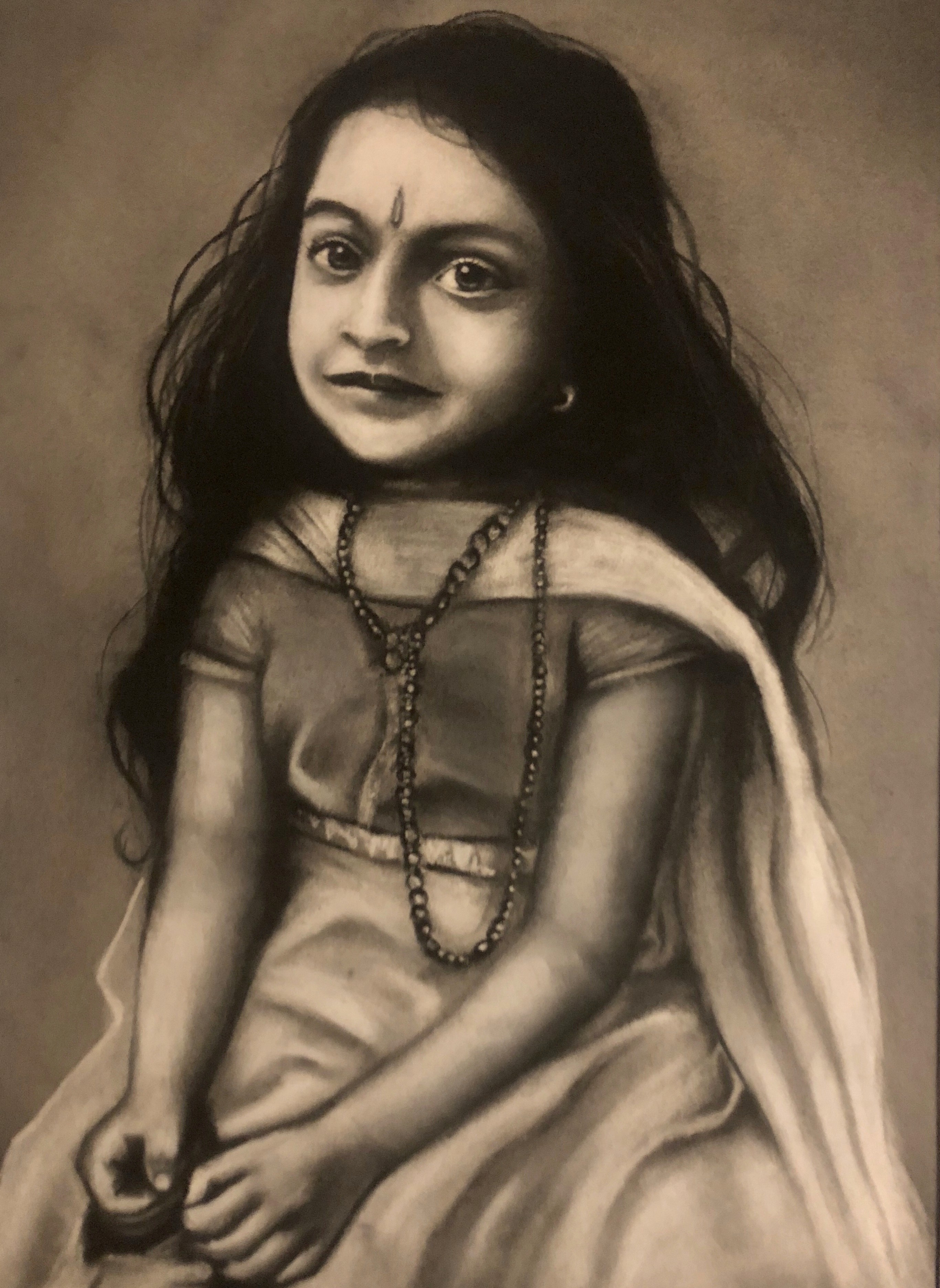 commissioned work - charcoal drawing