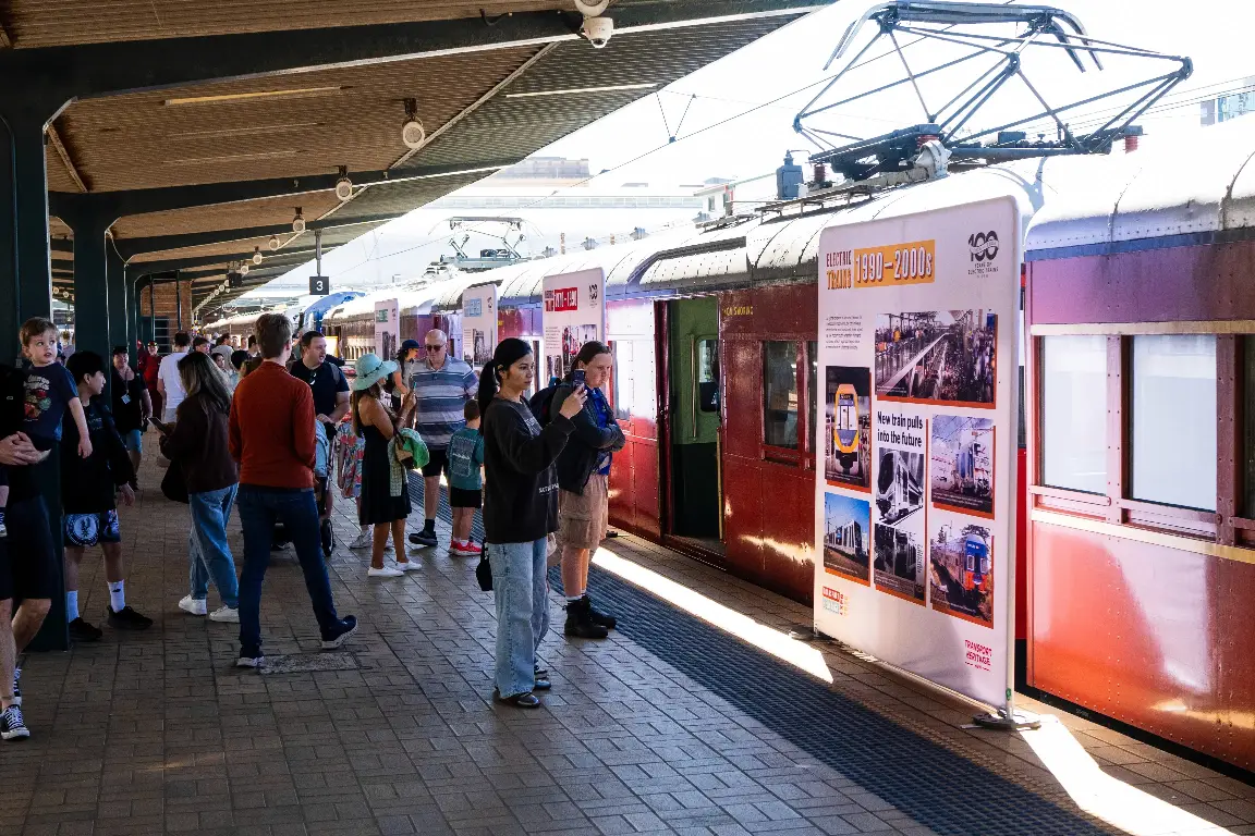 Onlookers admire locomotive 3265 at Central Station. Credit Mark Coleman