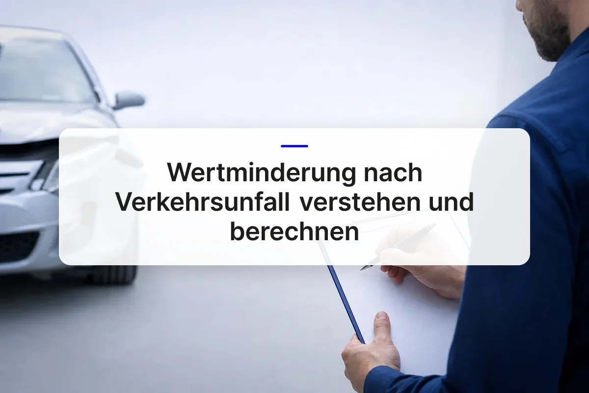 Wertminderung Verkehrsunfall berechnen overview