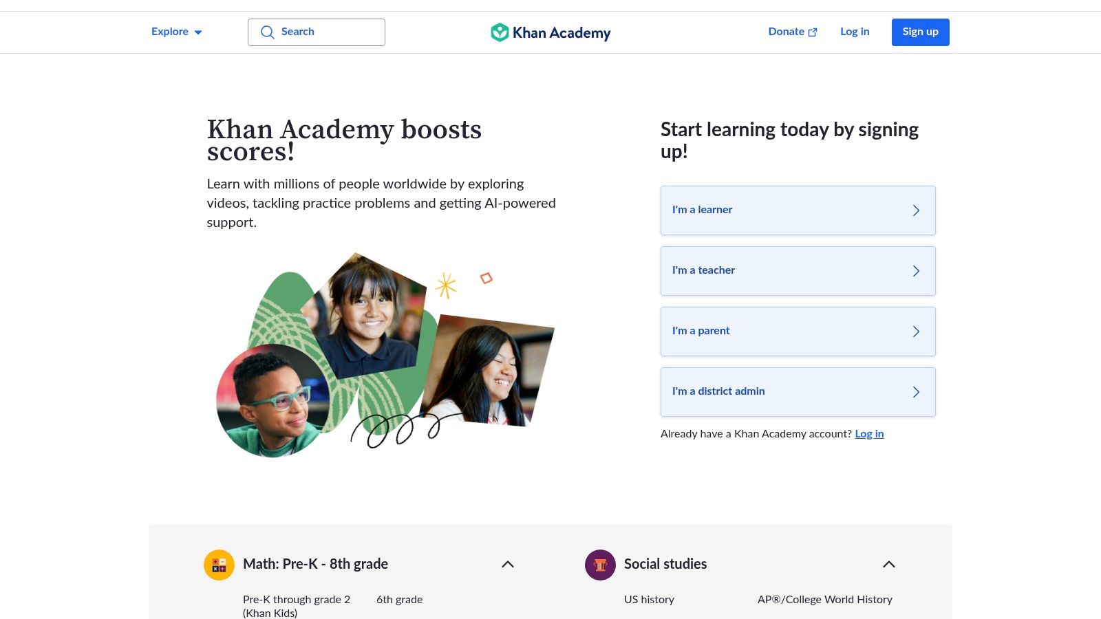 Khan Academy (and Khanmigo)