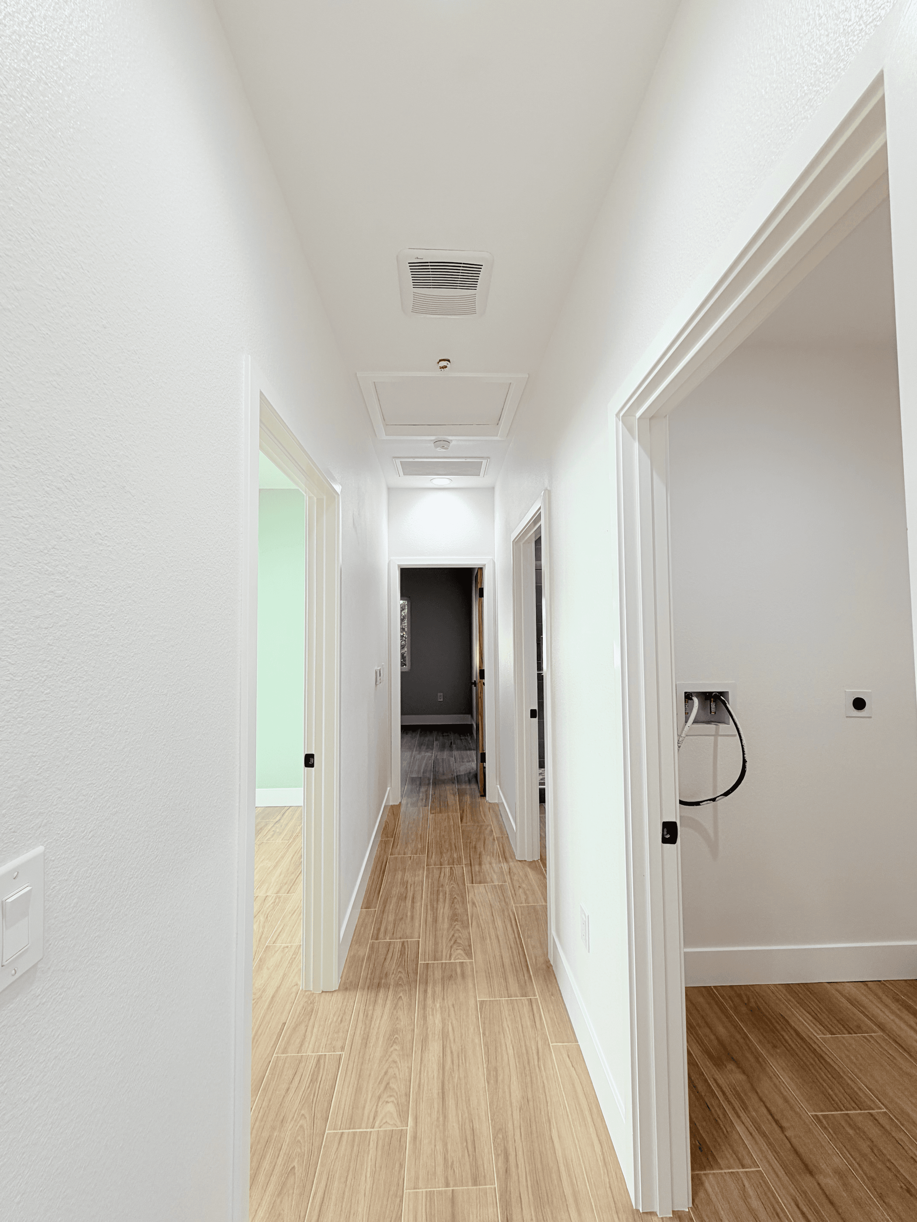 Primary bedroom in newly built ADU with large closet and natural light