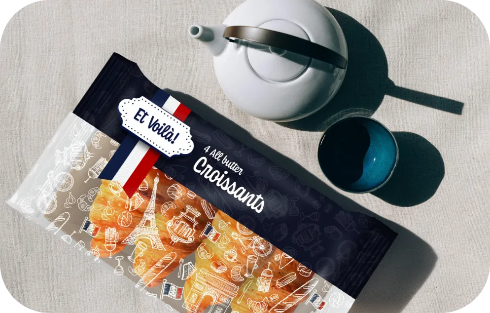 Et Voila criossant packaging design