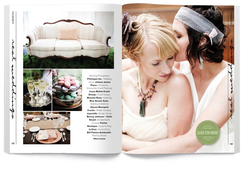 style me pretty magazine wedding feature