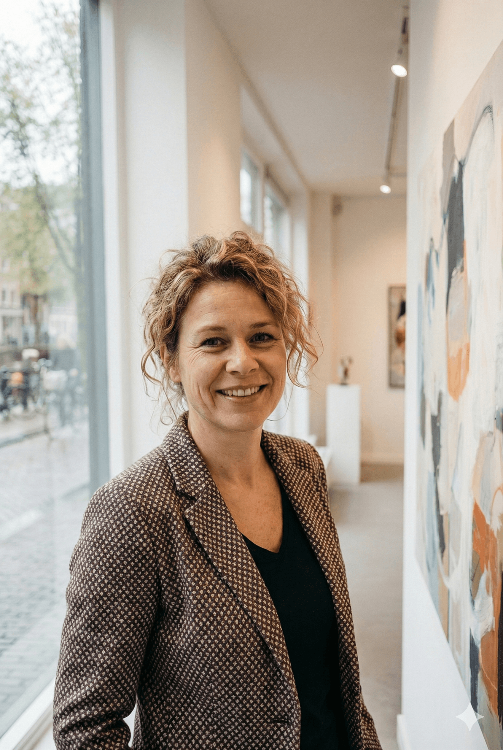 woman looking at camera