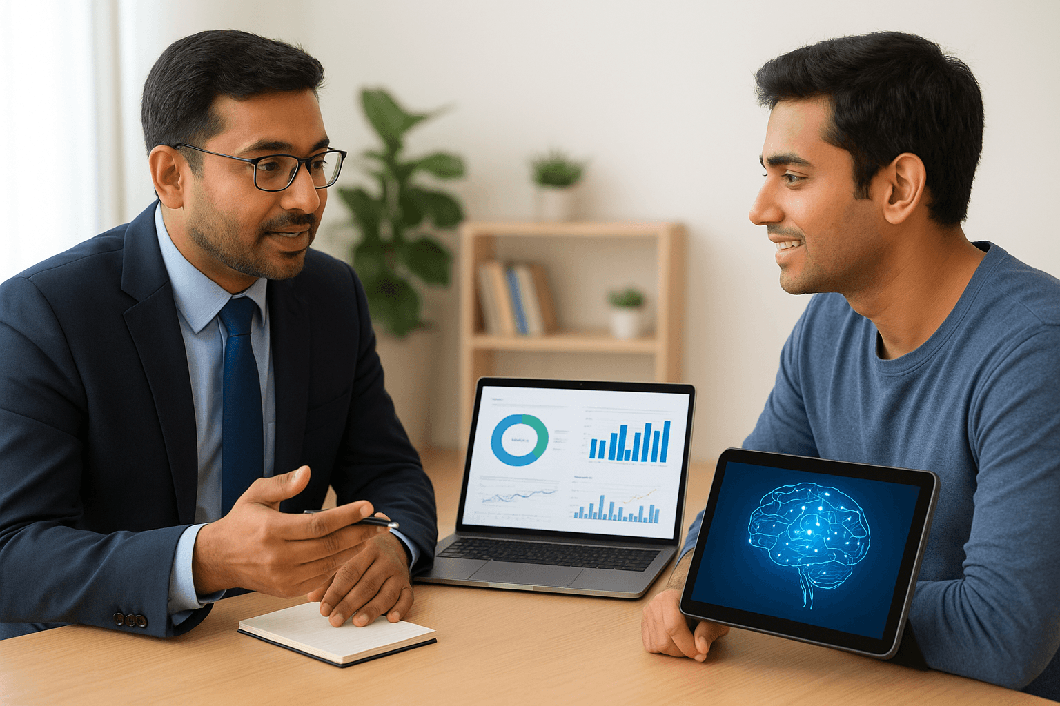 Human, robo, and AI advice options in India