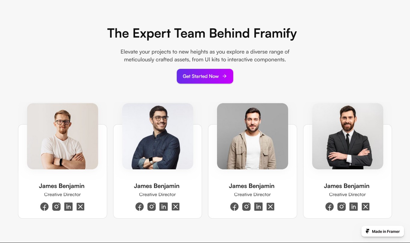 Framer Team Section v20