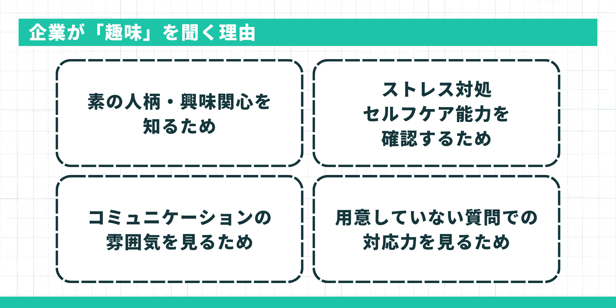 企業が「趣味」を聞く理由