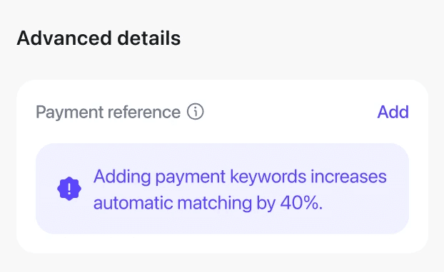 August Landlord App adding a payment reference 