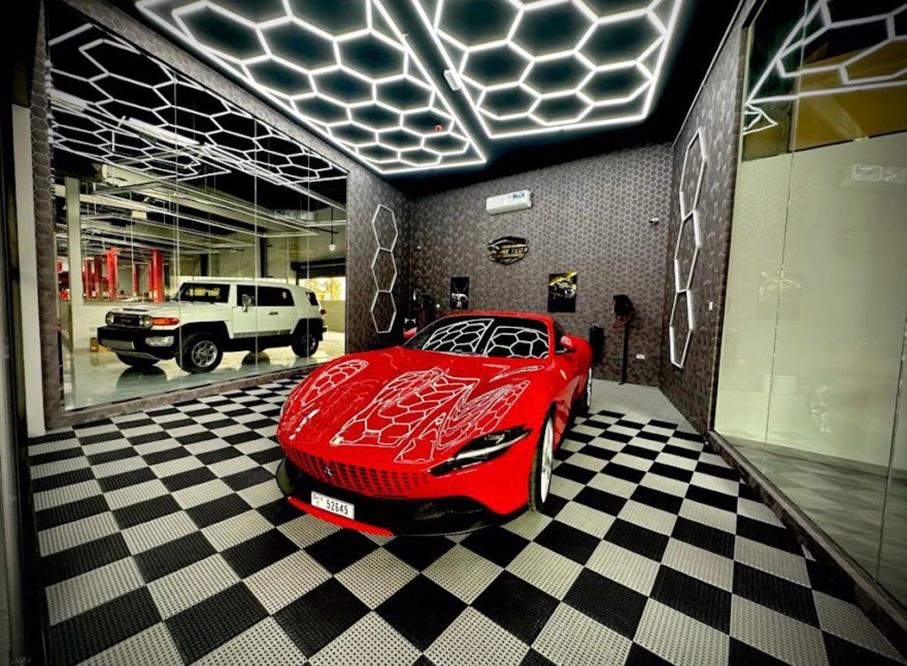 red ferrari roma parked at advanztech