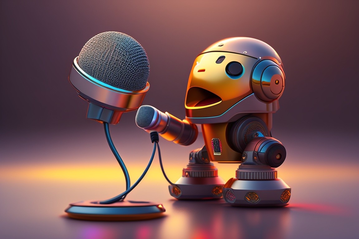 ai robot singing with enchanced voice