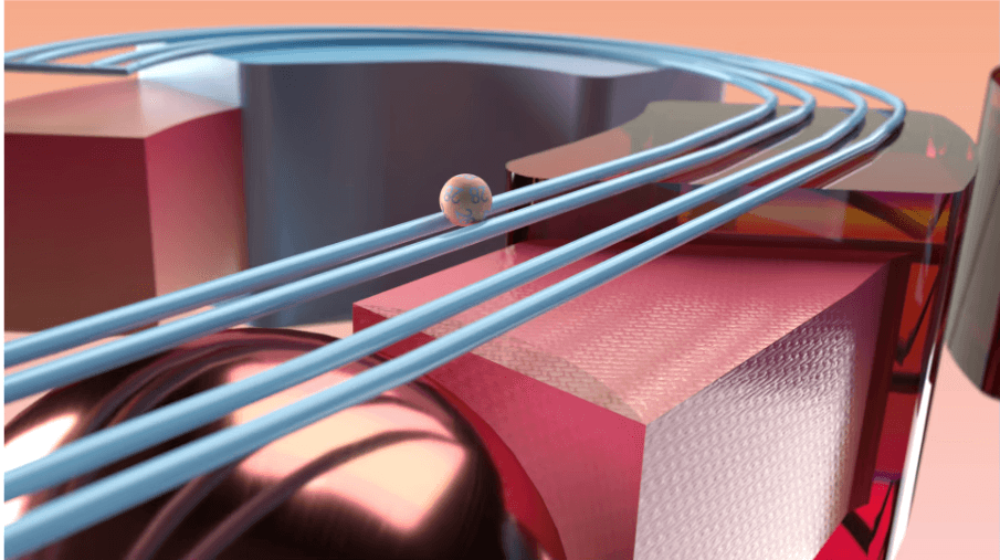 Close-up camera shot of never-seen design of winning number for Eurodreams new lottery draw animation.