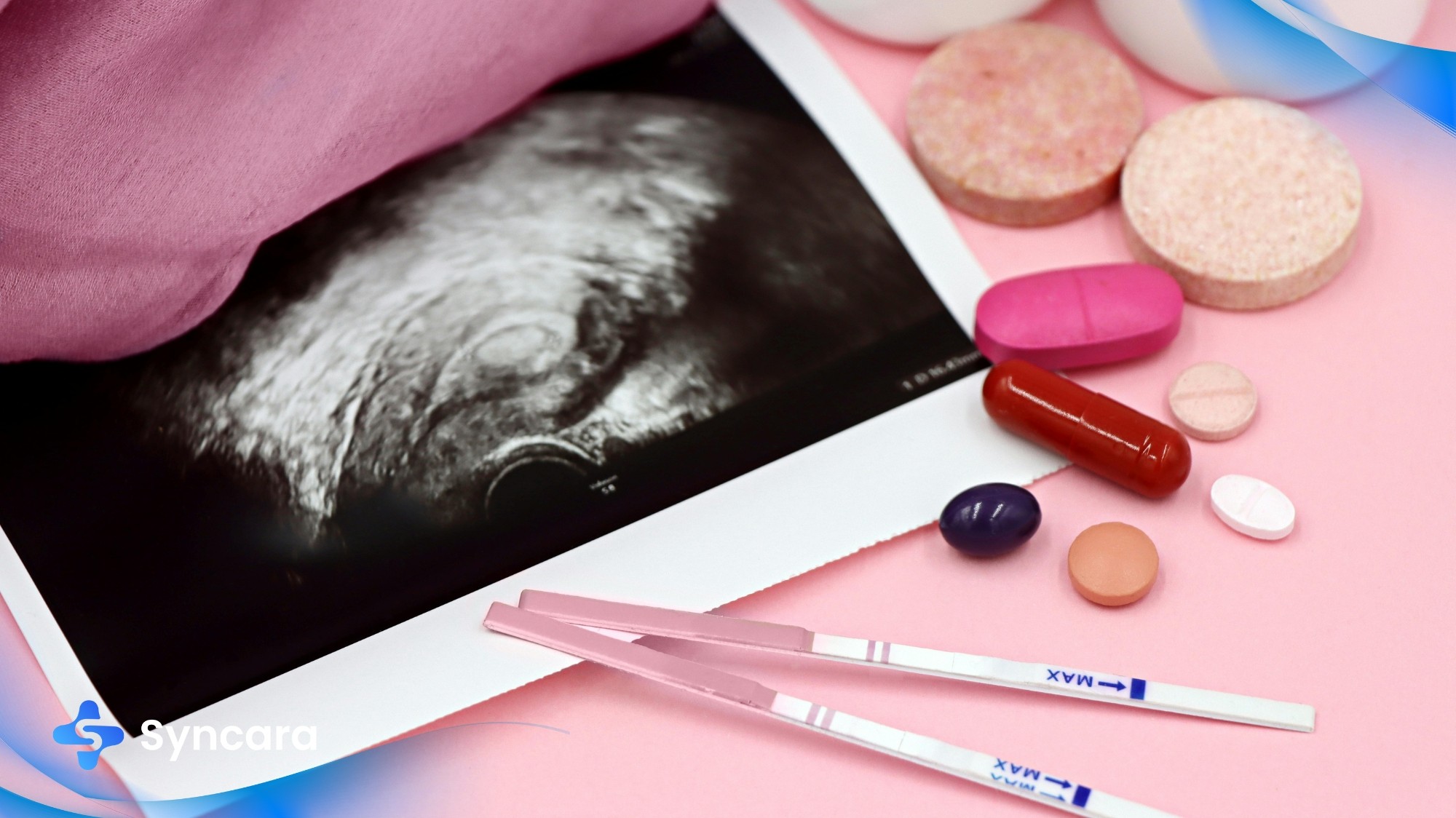 Pregnancy care visit with prenatal vitamins