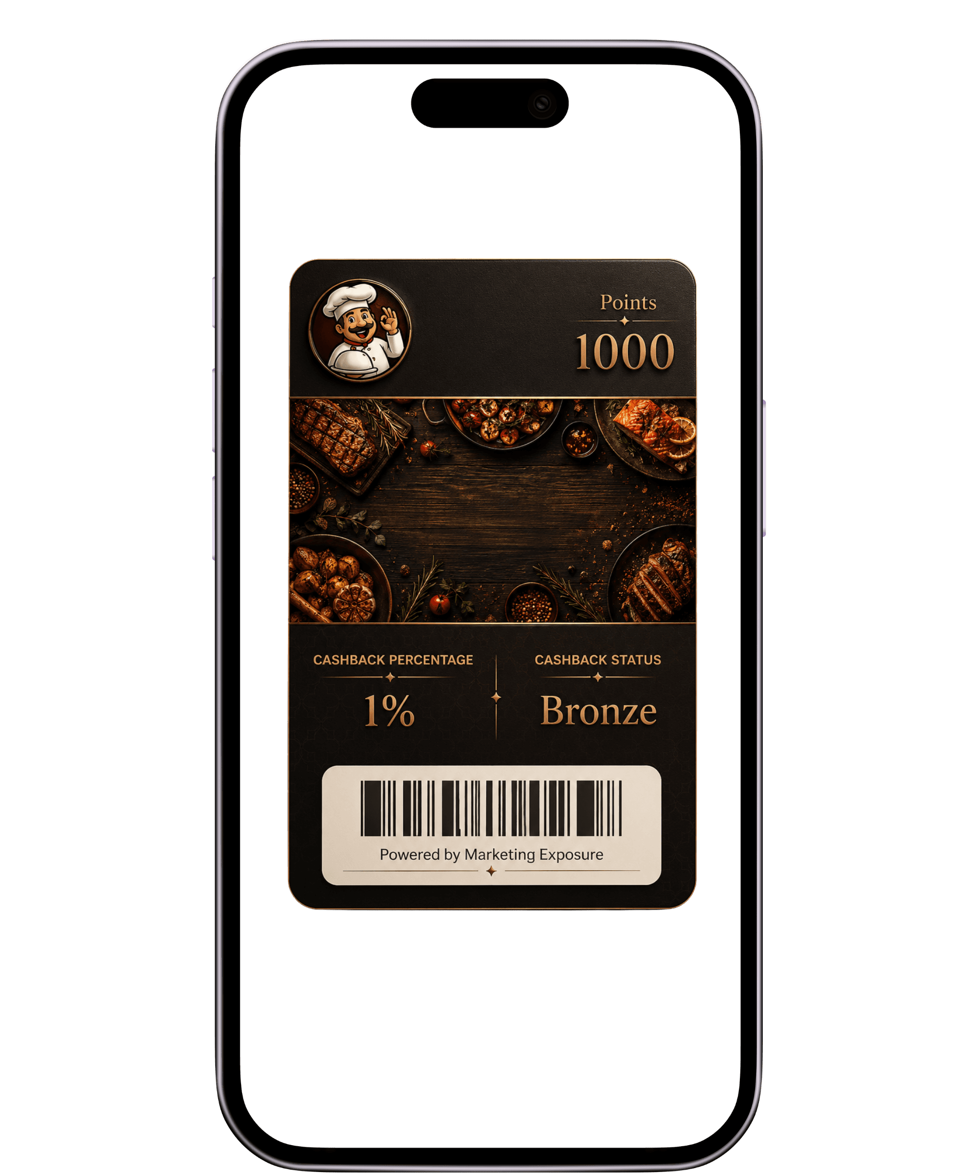 Store Credit Cards phone mockup