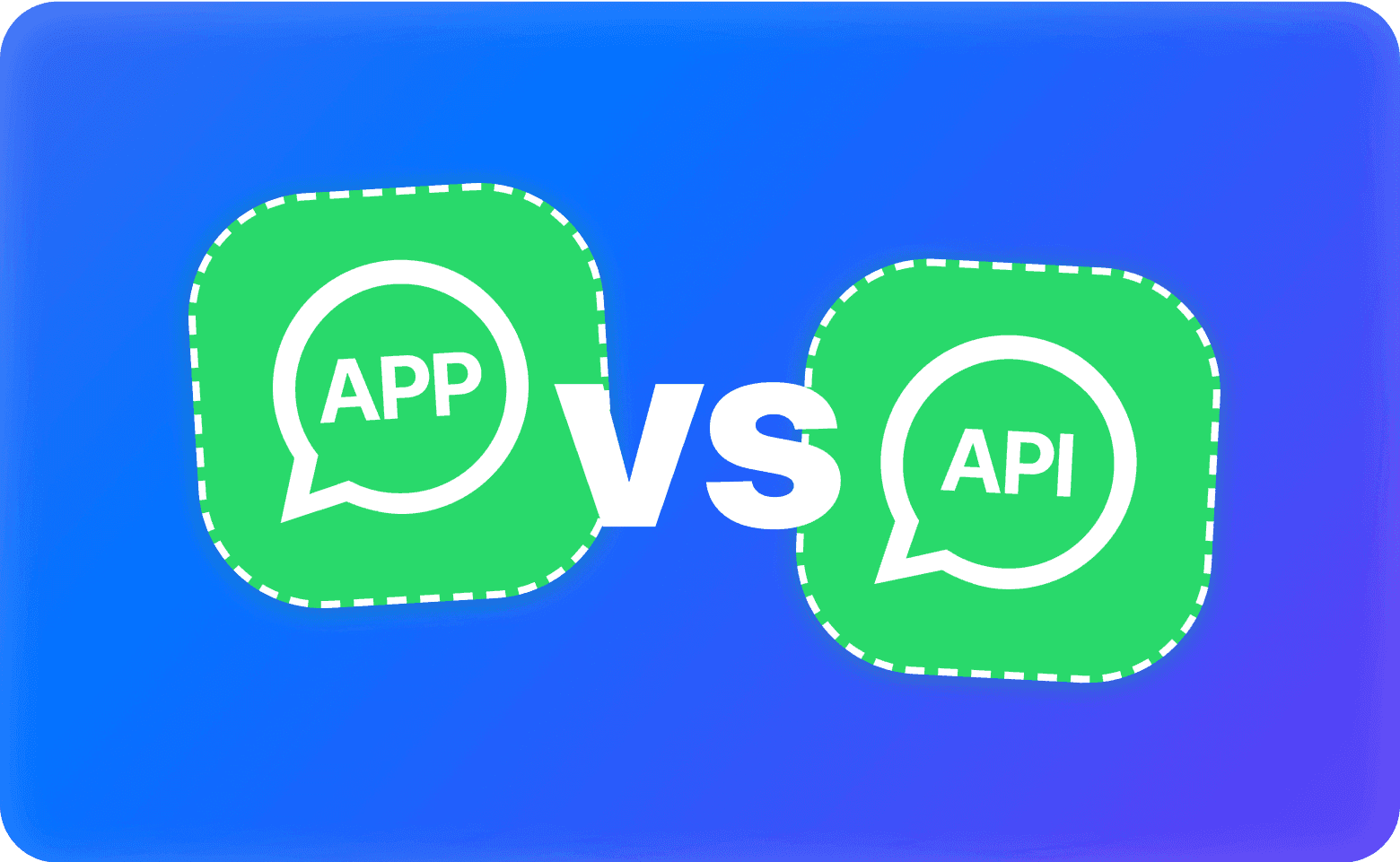 Visual comparison of WhatsApp Business App and API, highlighting key differences for multiple users.