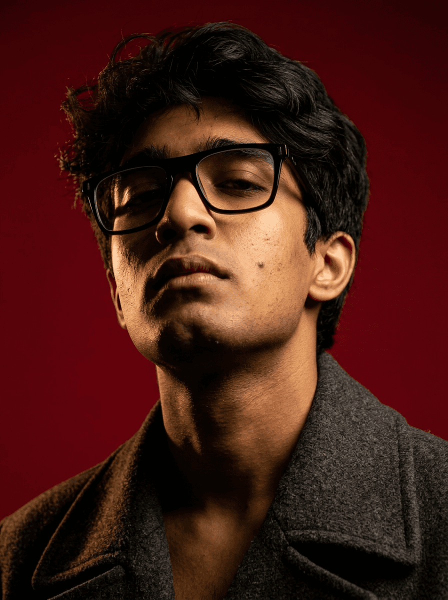 man standing beside wall