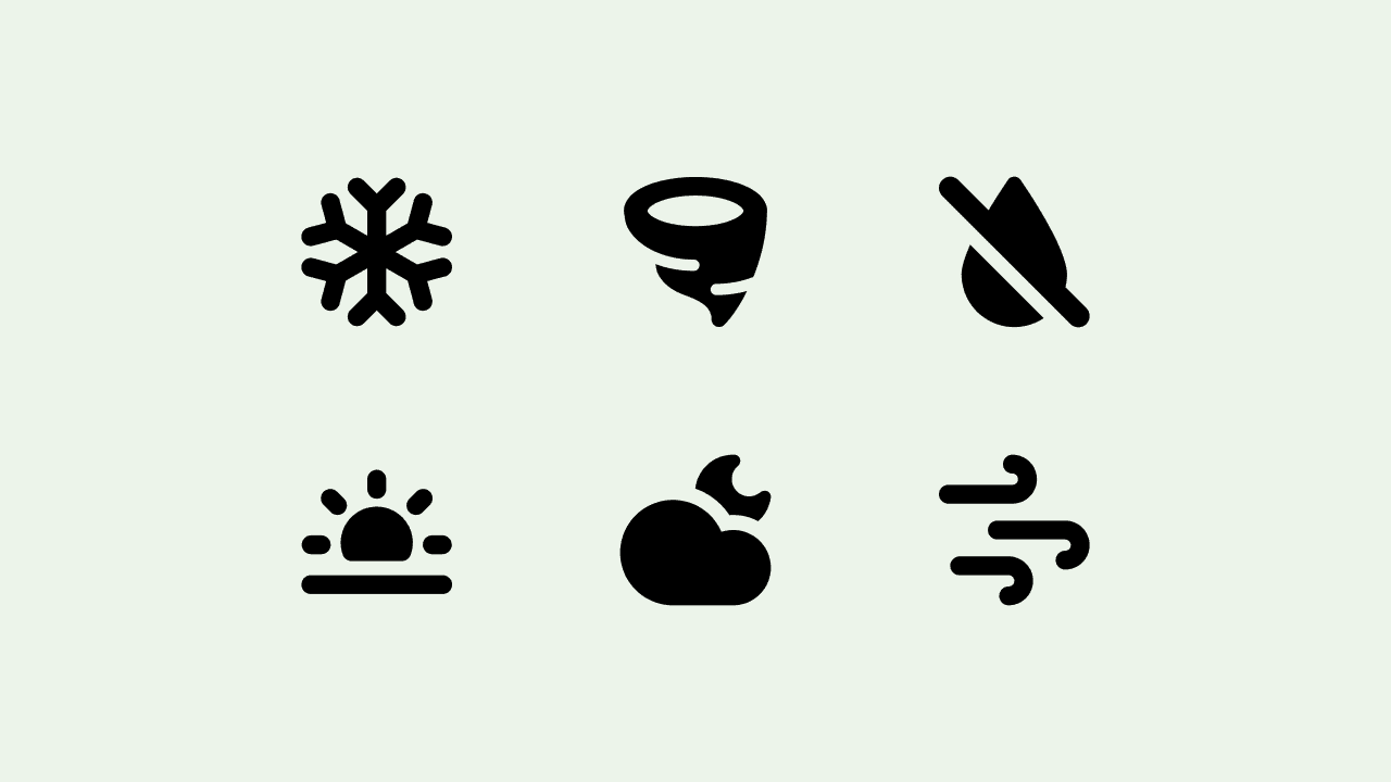 Cyber Solid Weather Icon Set