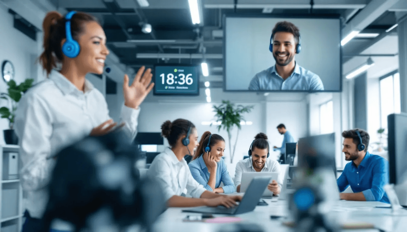 An engaging video clip showcasing customer service interactions.