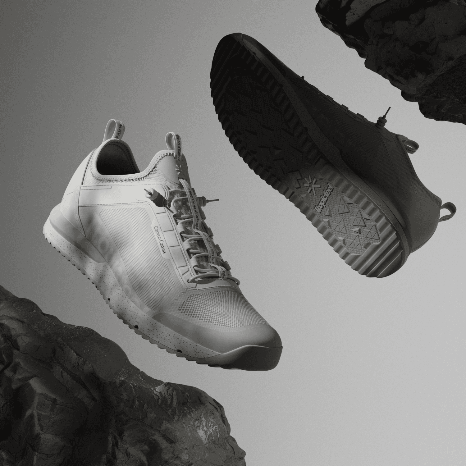 CGI visual showing balance of travel and design for Tropicfeel by Este Studio

