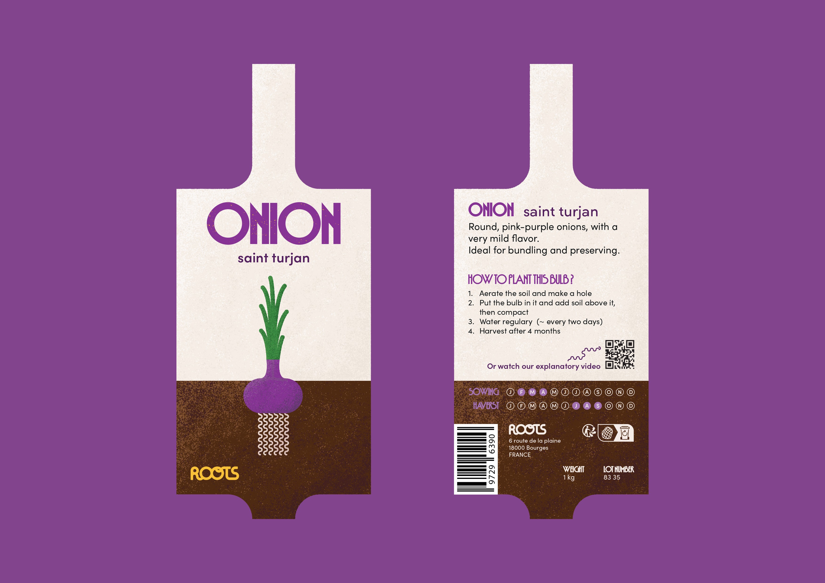 Étiquette filet d'oignon