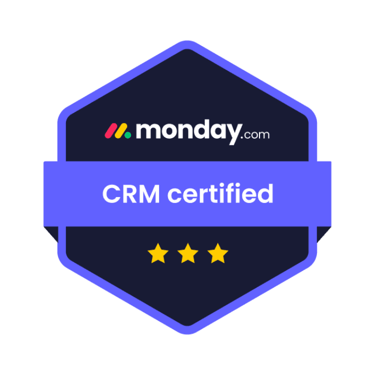 monday.com crm certified expert badge