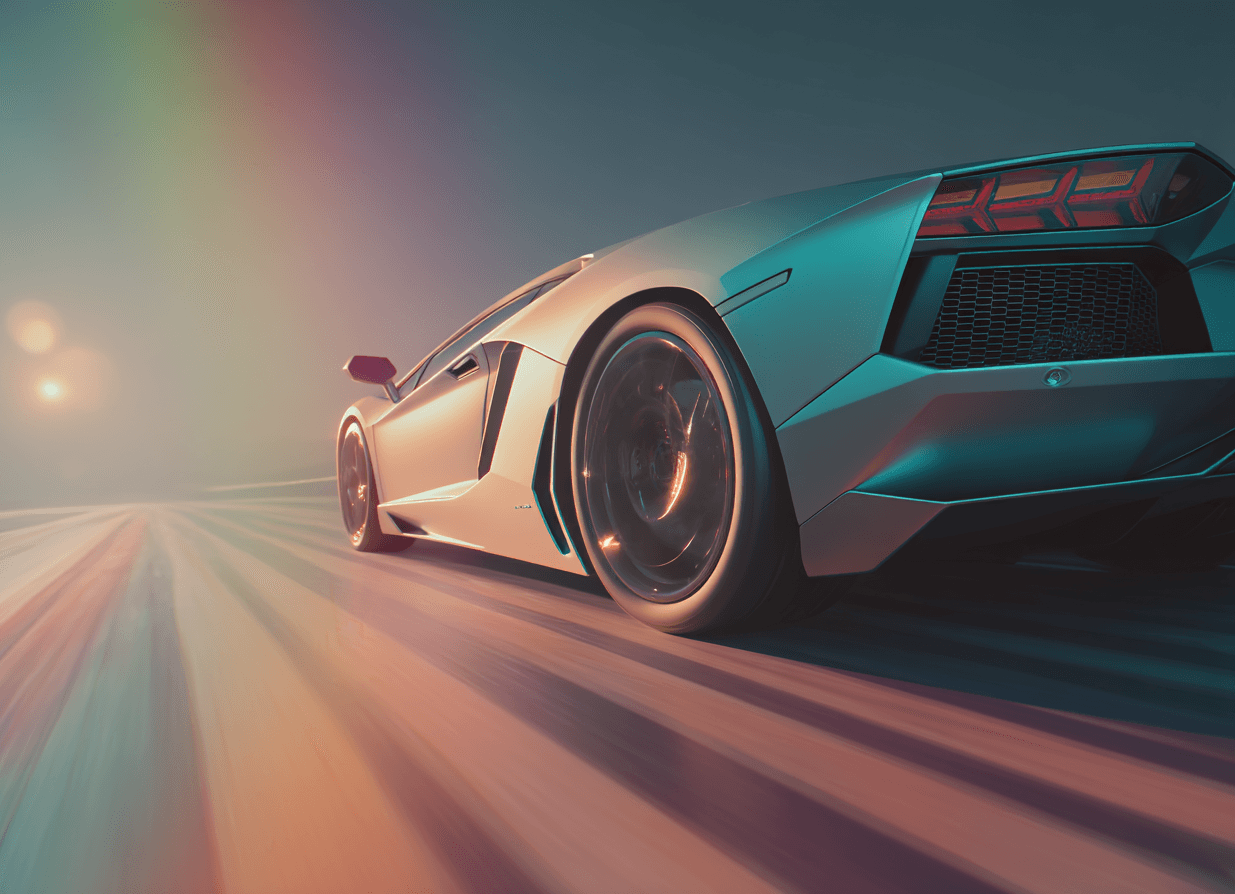 Hızlı ve verimli teslimat – yüksek performanslı çözümleri simgeleyen spor araba görseli