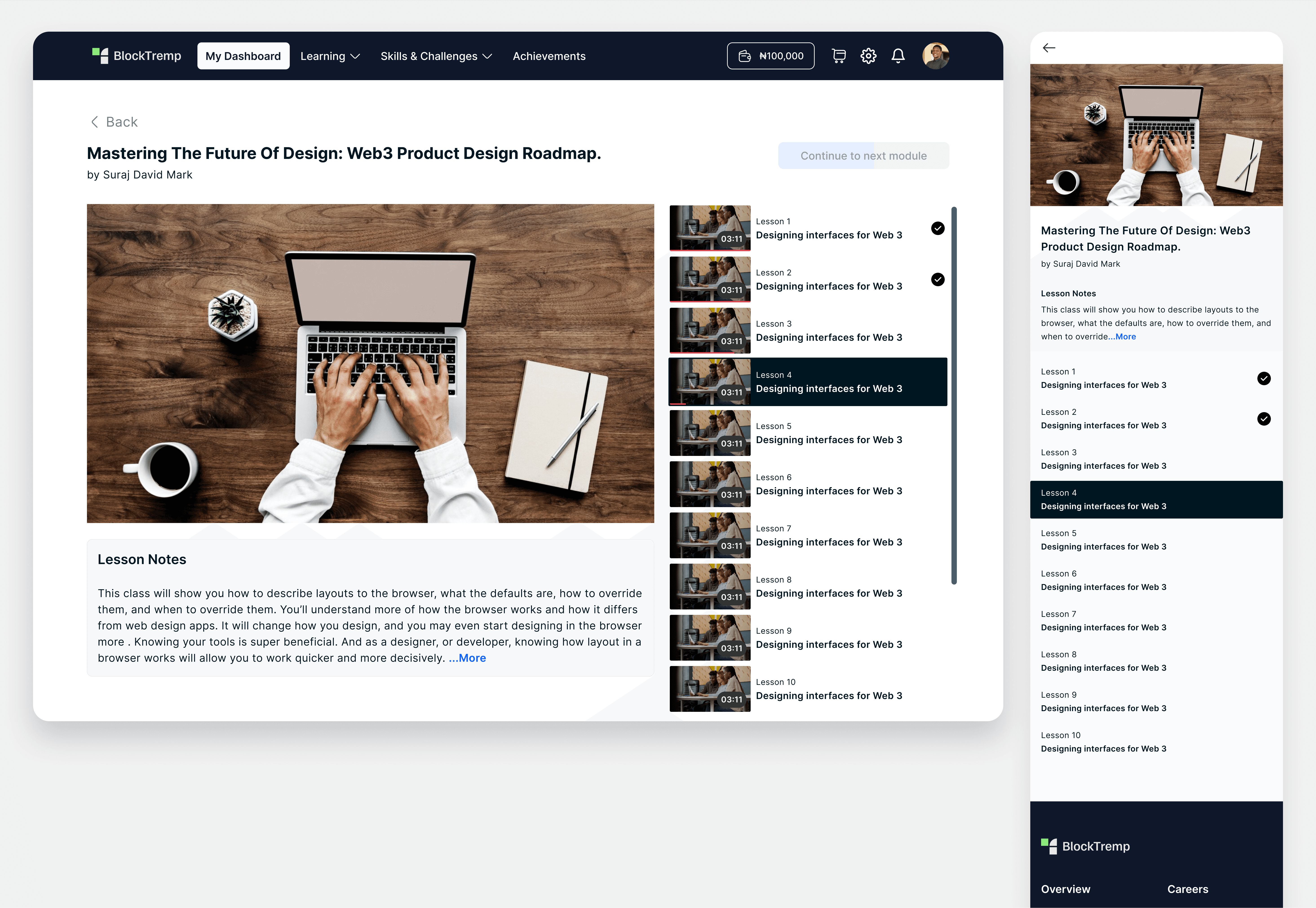 BlockTremp Learning Pathway; Redefining How Users Learn 4