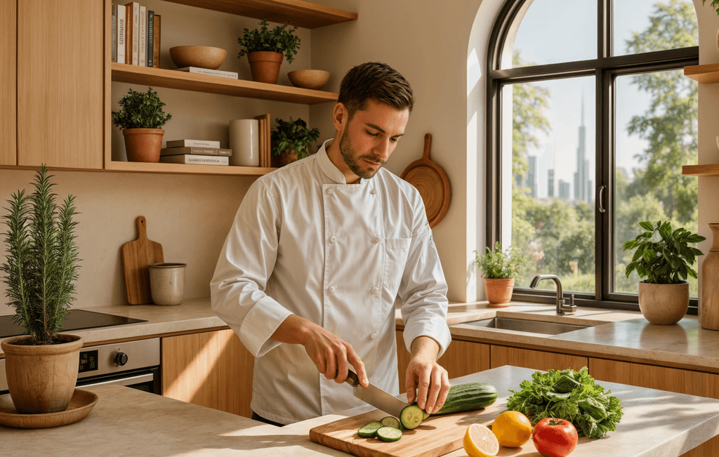 Man preparing food