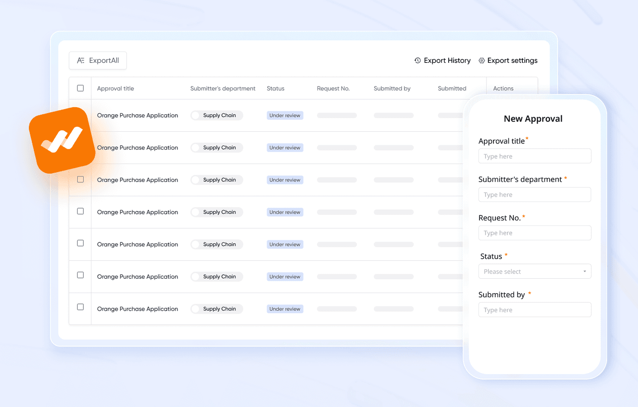 Approval process for orange procurement in Lark