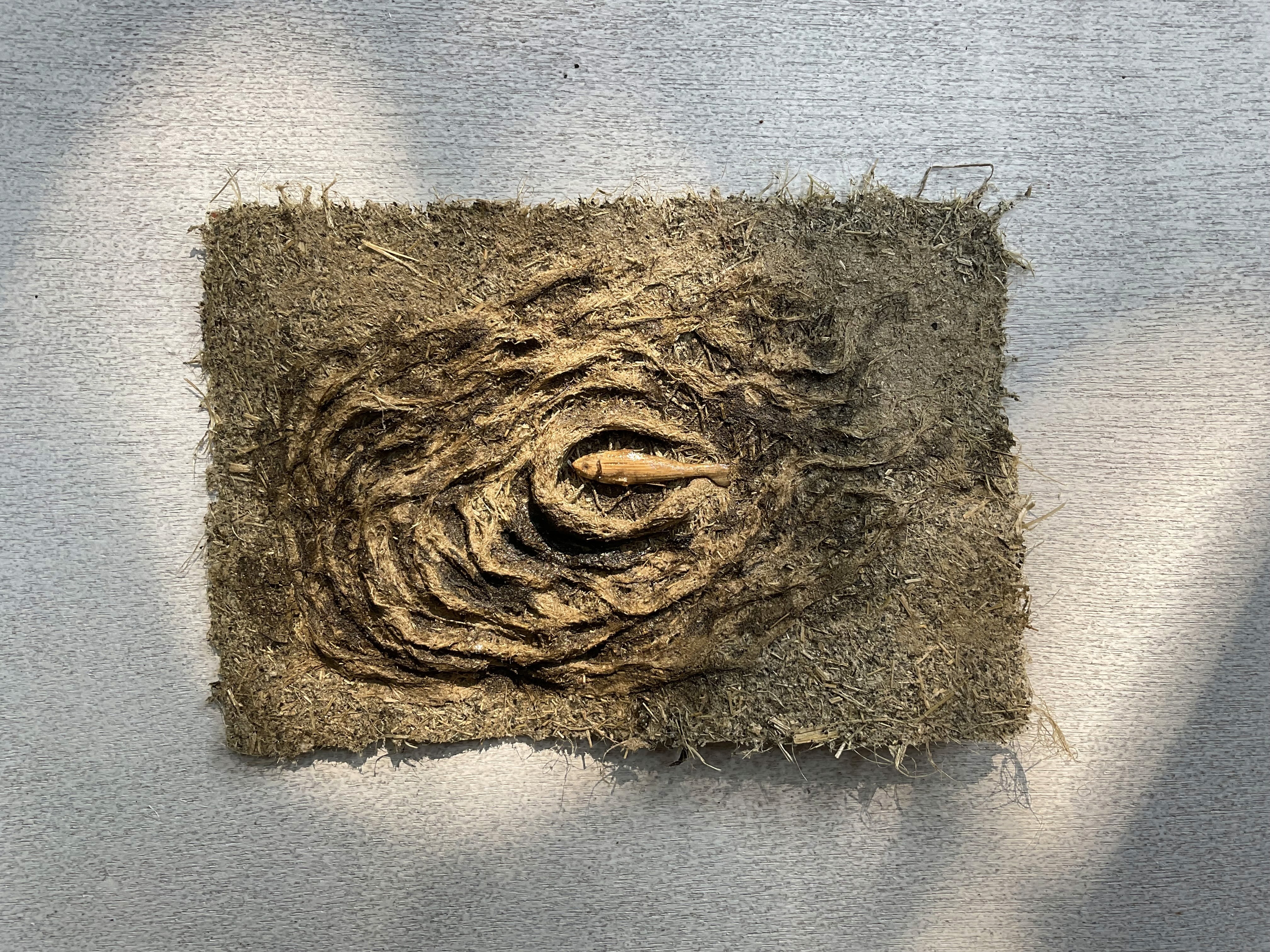 herd of sheep on road painting