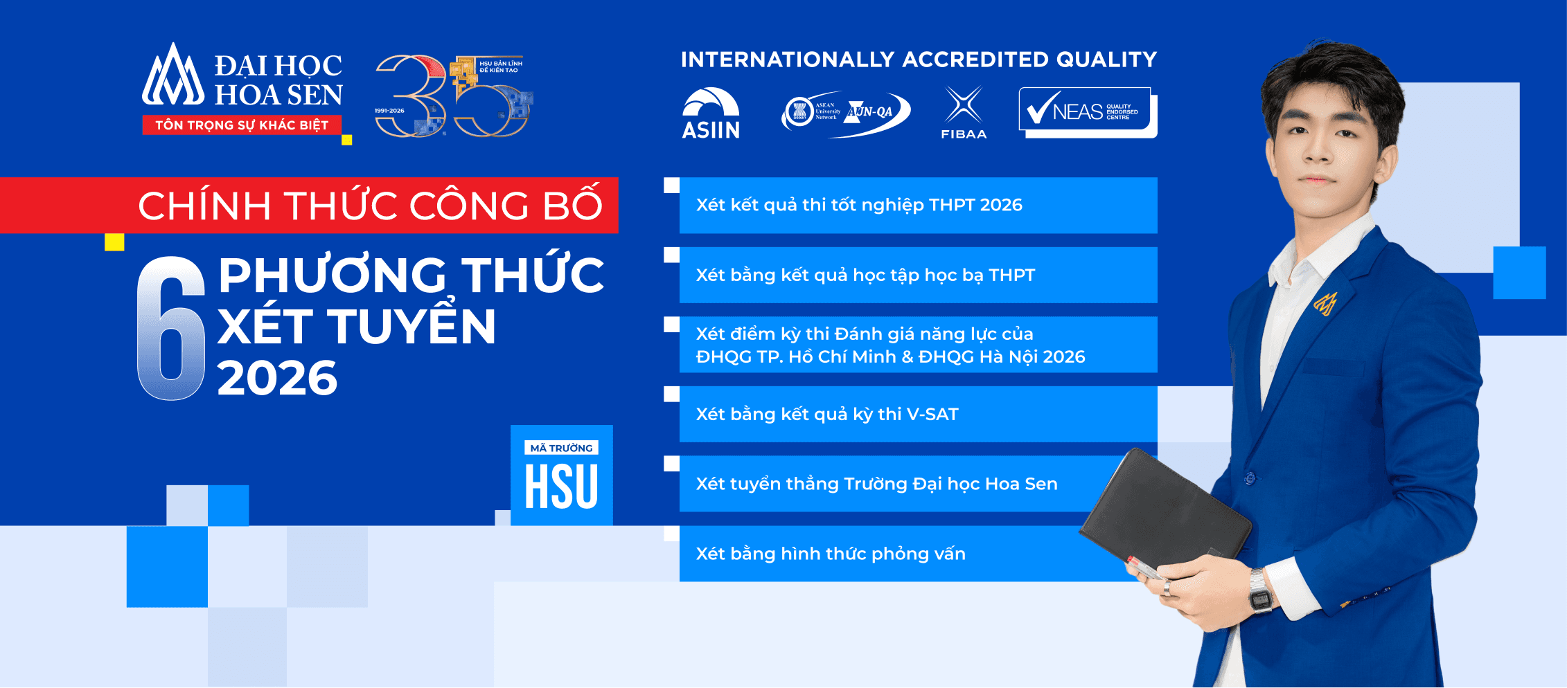 Đại học Hoa Sen công bố 06 phương thức xét tuyển chính thức năm 2026