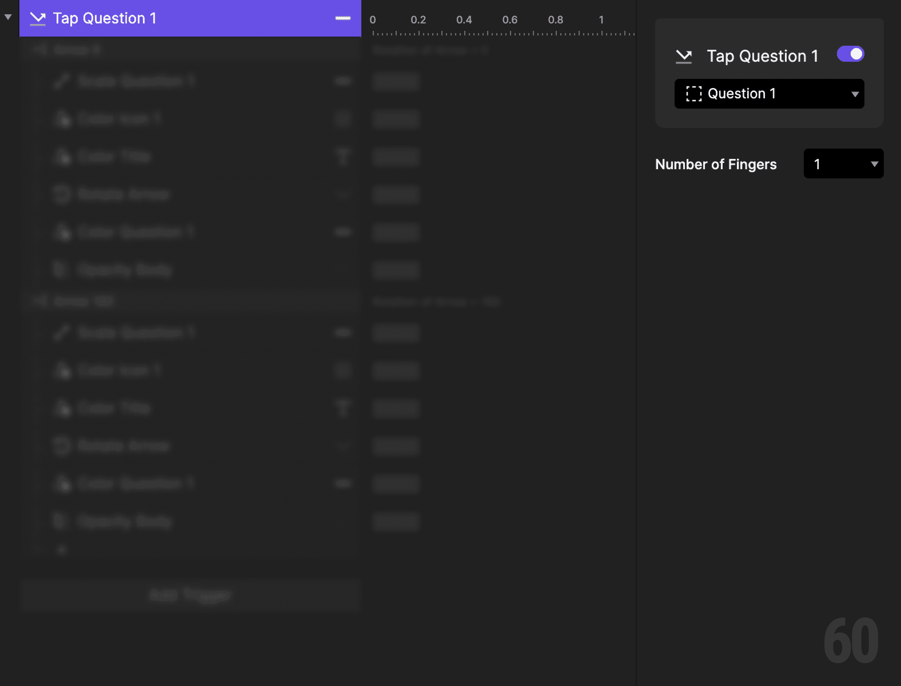 This is a screenshot of Step 1: Add tap trigger.