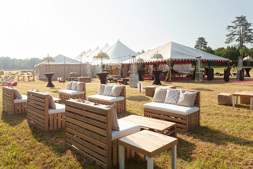 Branded Yulife stage with musical performance