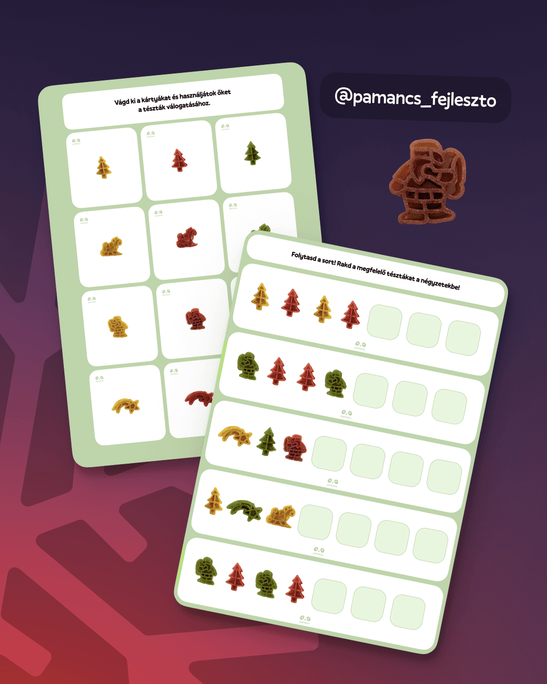 karácsonyi tésztás feladatlap 2