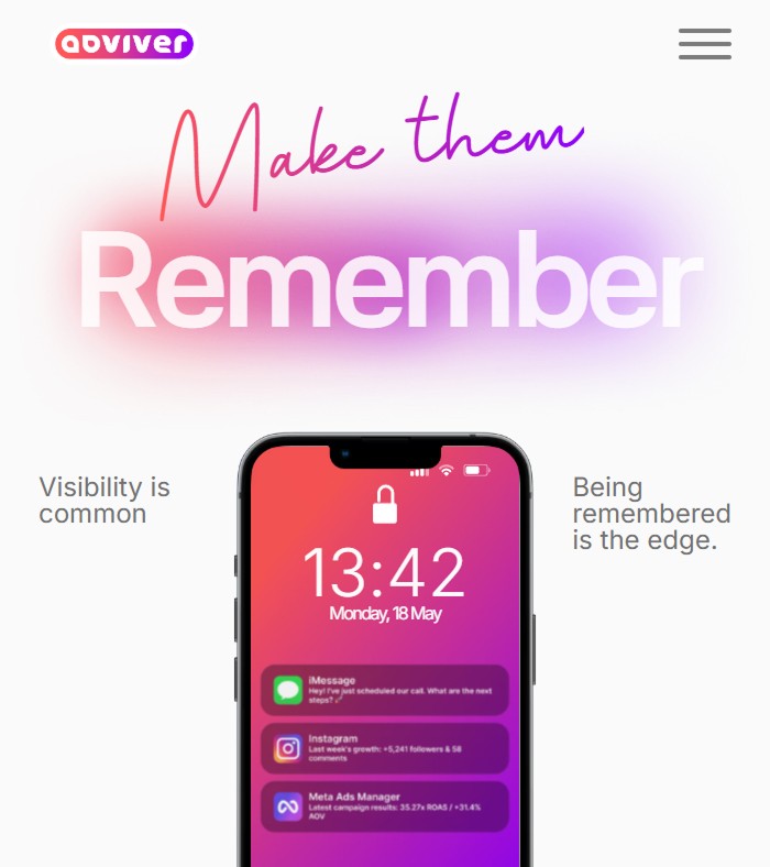 Make them remember. iPhone screenshot.
