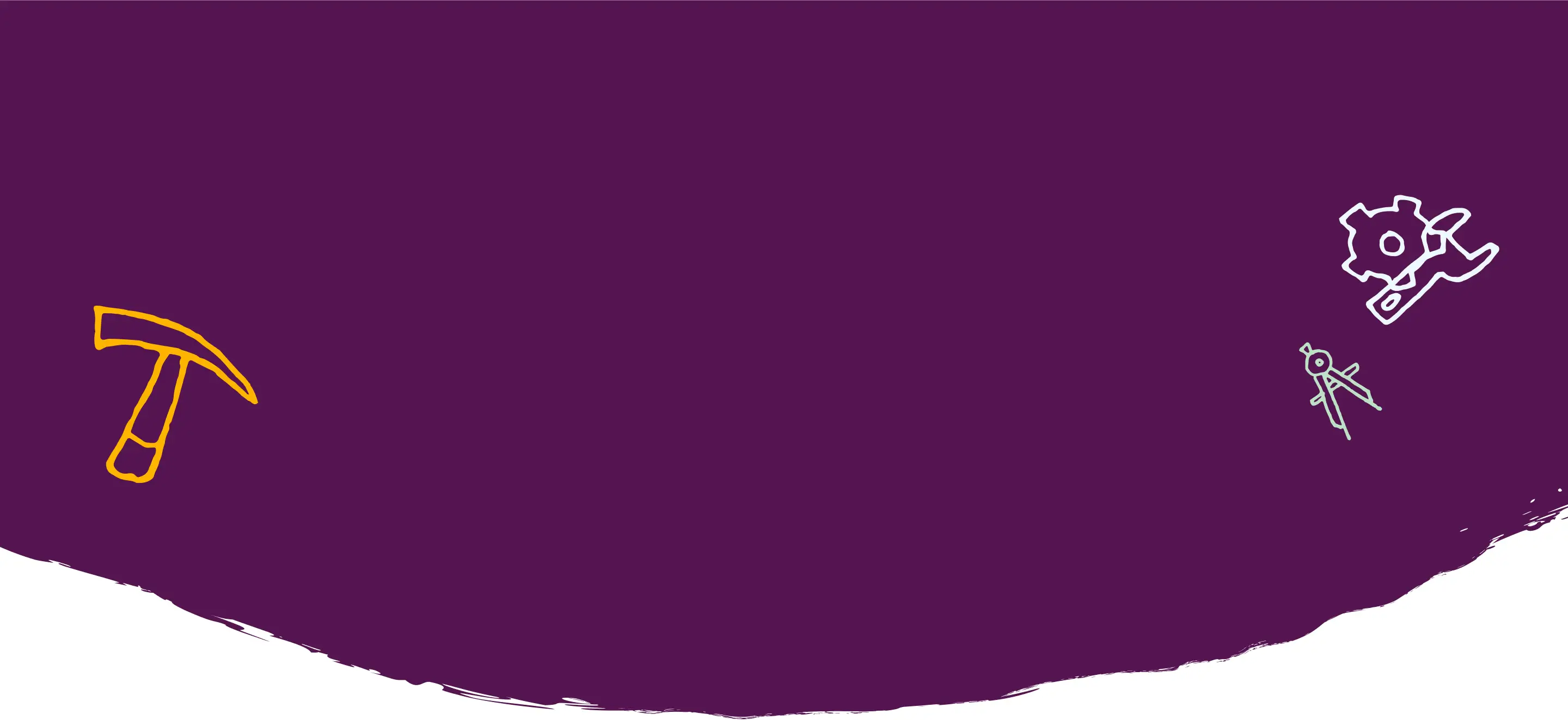 Plum background with toolkit in the background