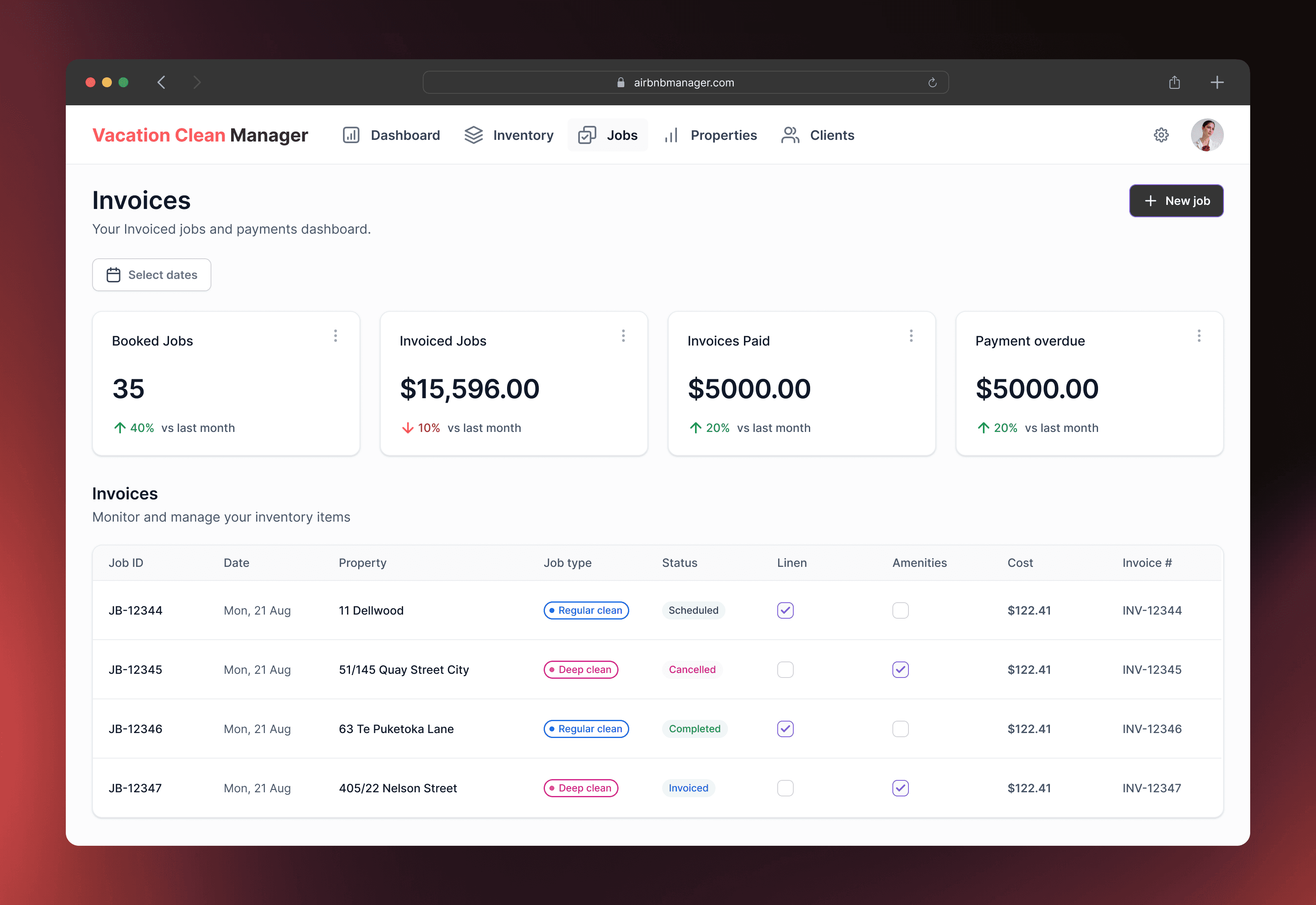 Invoices App Example