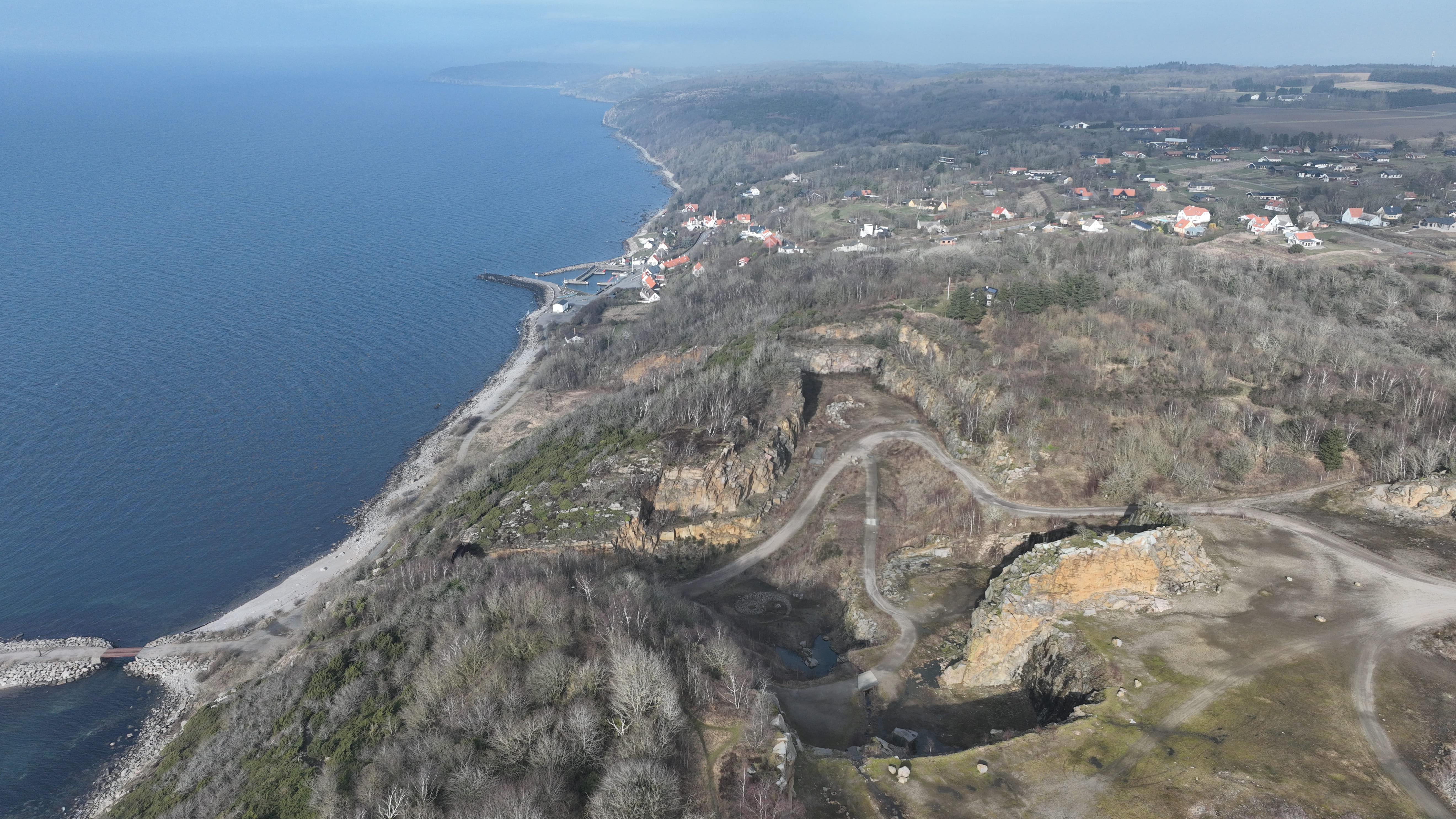 a blue square object on a wooden surface