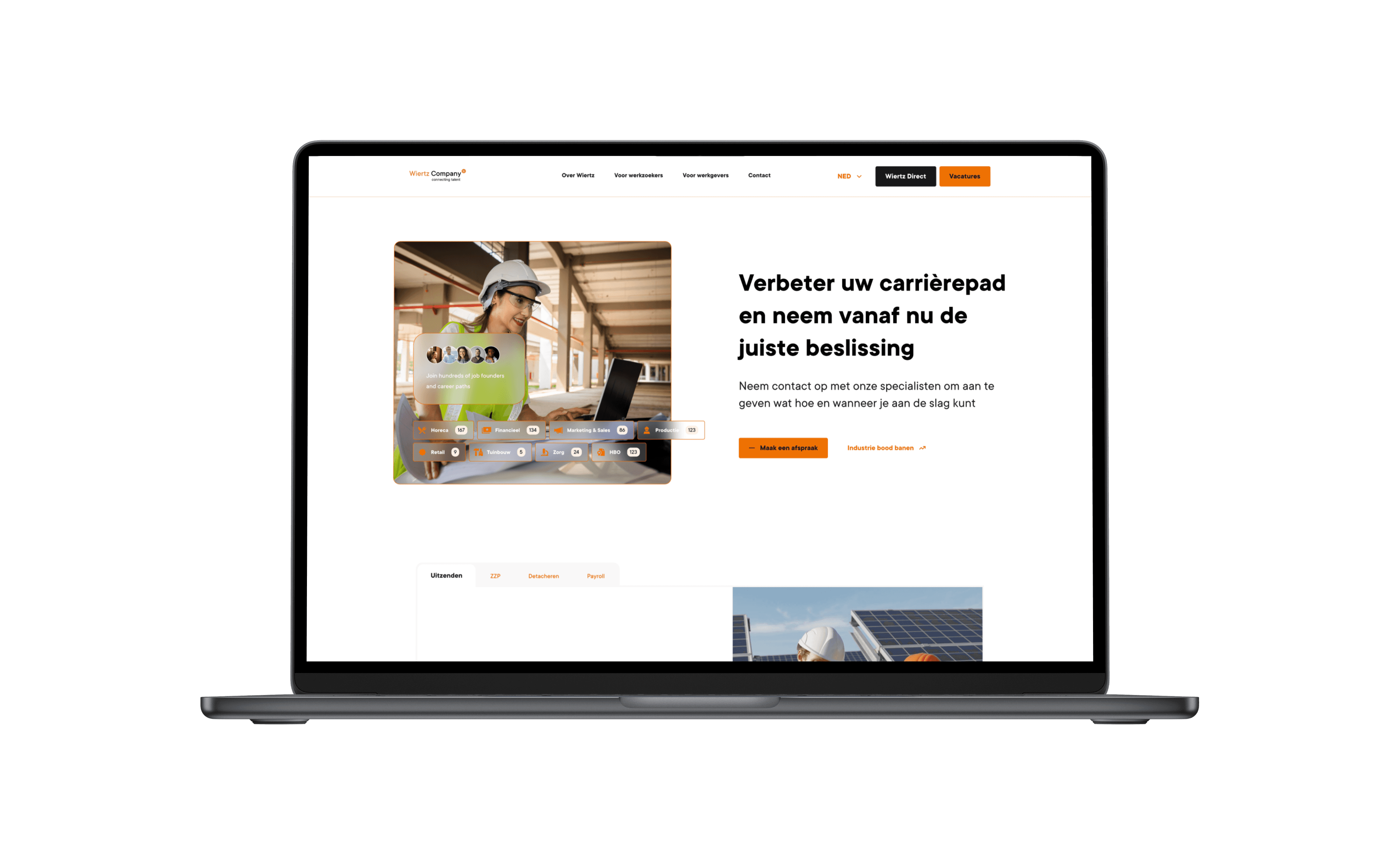 A screenshot of the wiertz header