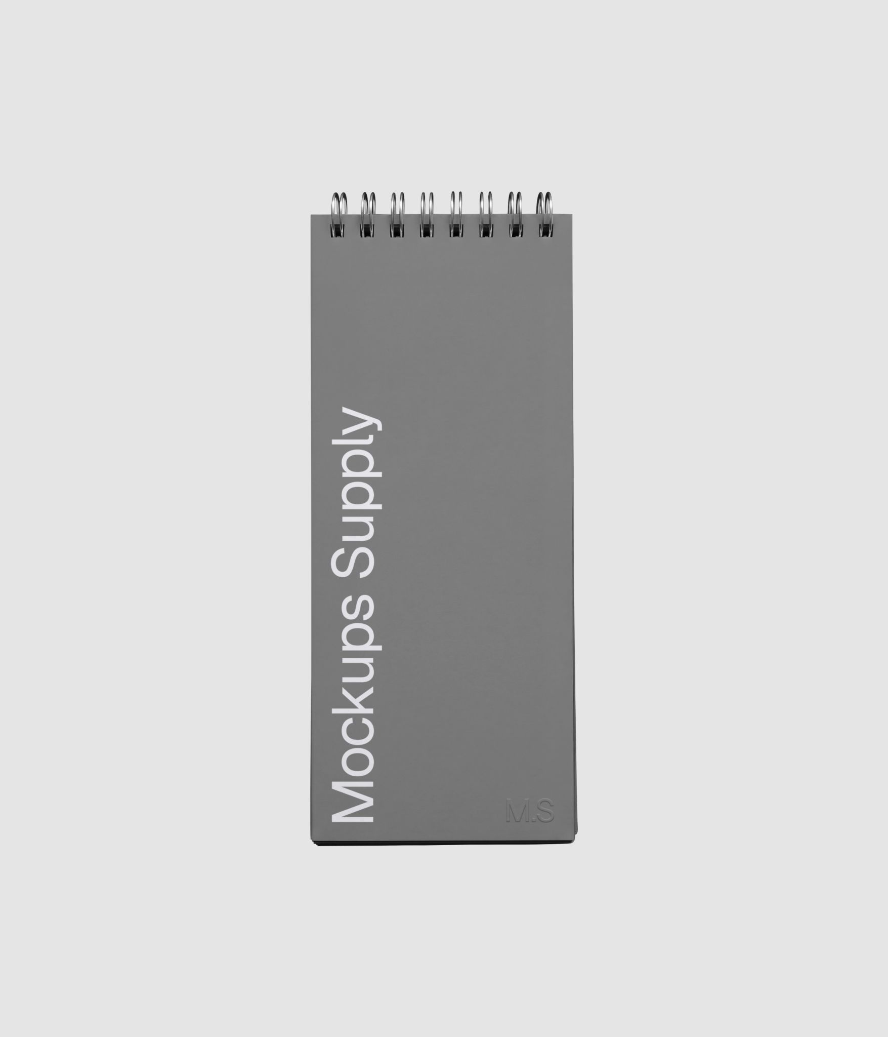 Download minimal spiral notebook mockup with realistic paper texture
