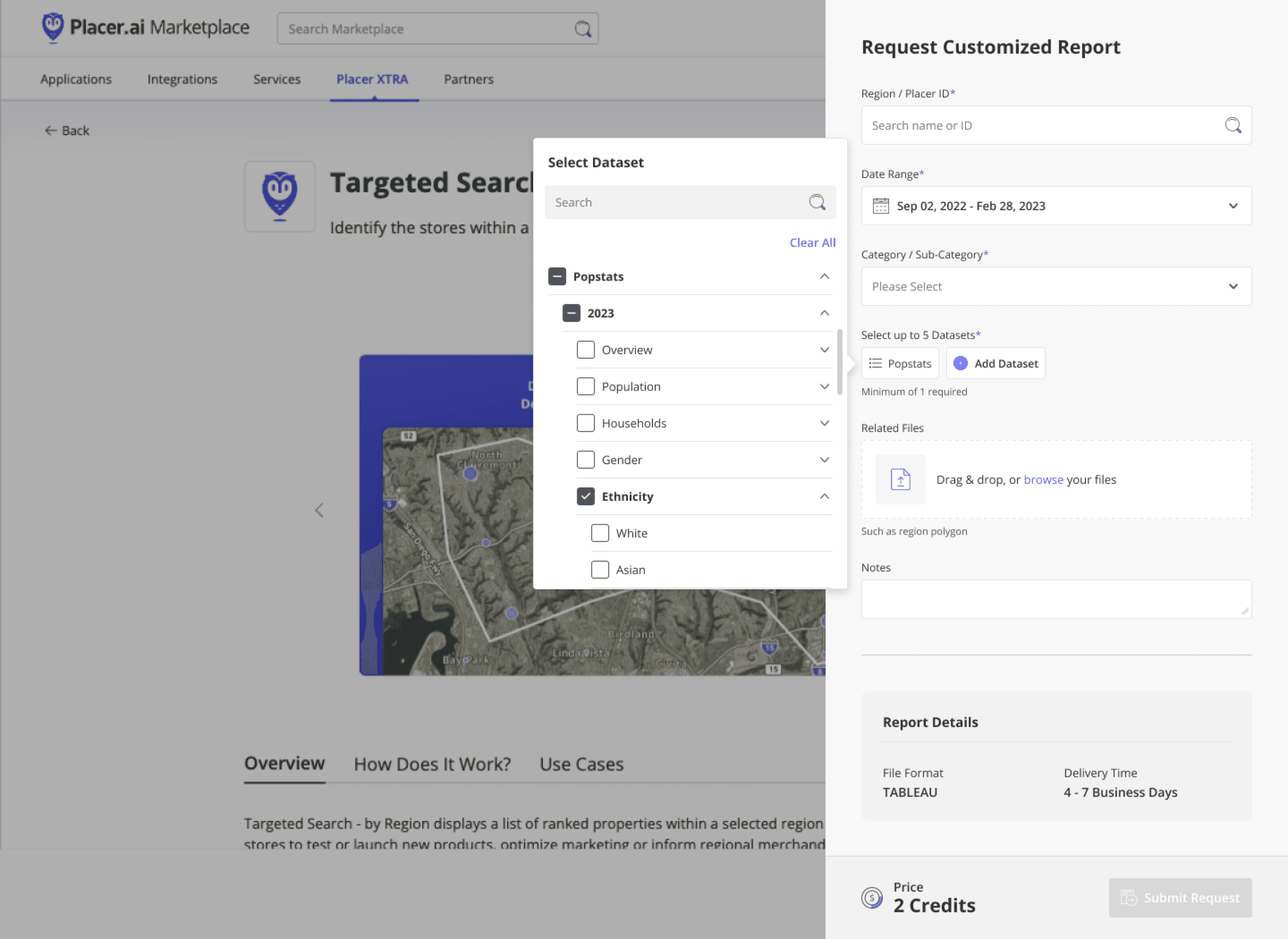 Example of user-friction point - adding multiple datasets to one request