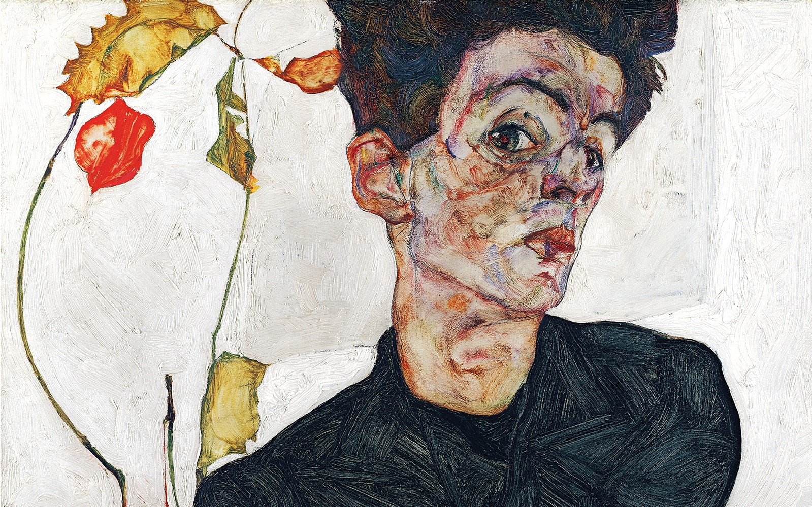 Pengunjung melihat karya seni Egon Schiele di Museum Leopold, Wina.