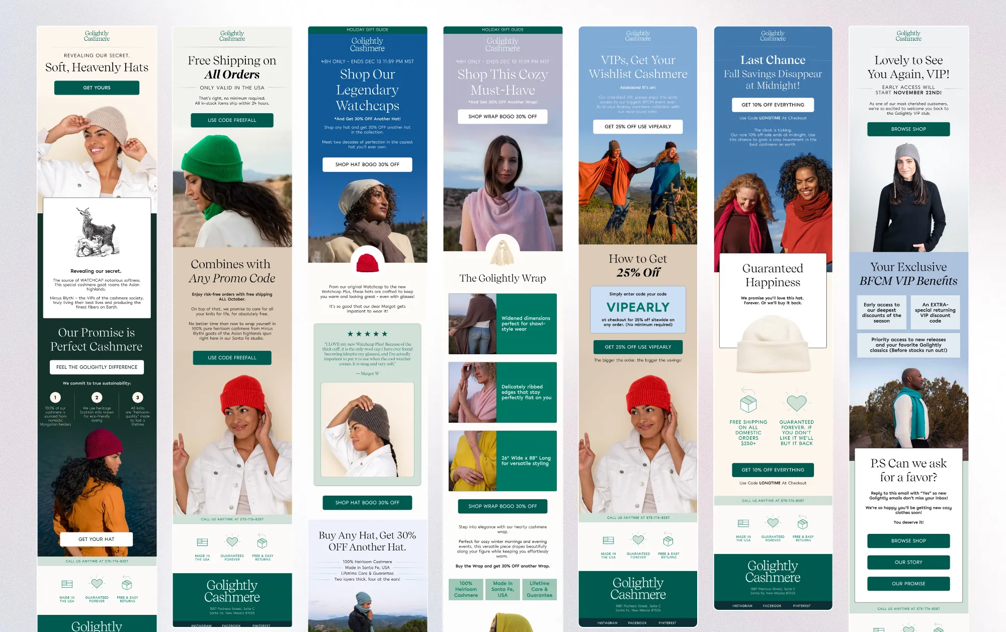 email designs for e-commerce brand