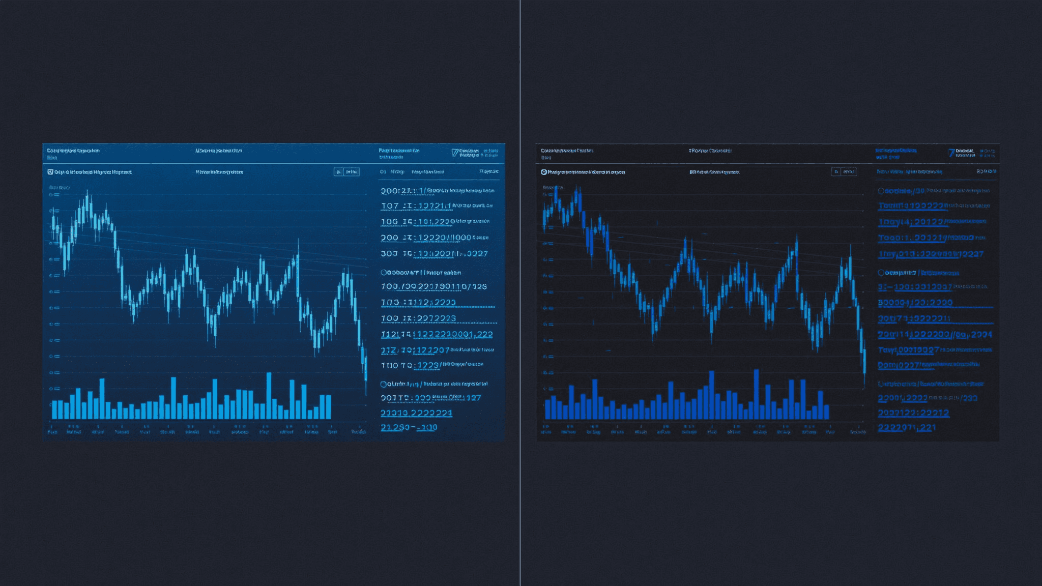 Historical data split into a bright in-sample panel and a dimmer out-of-sample panel held in reserve for validation