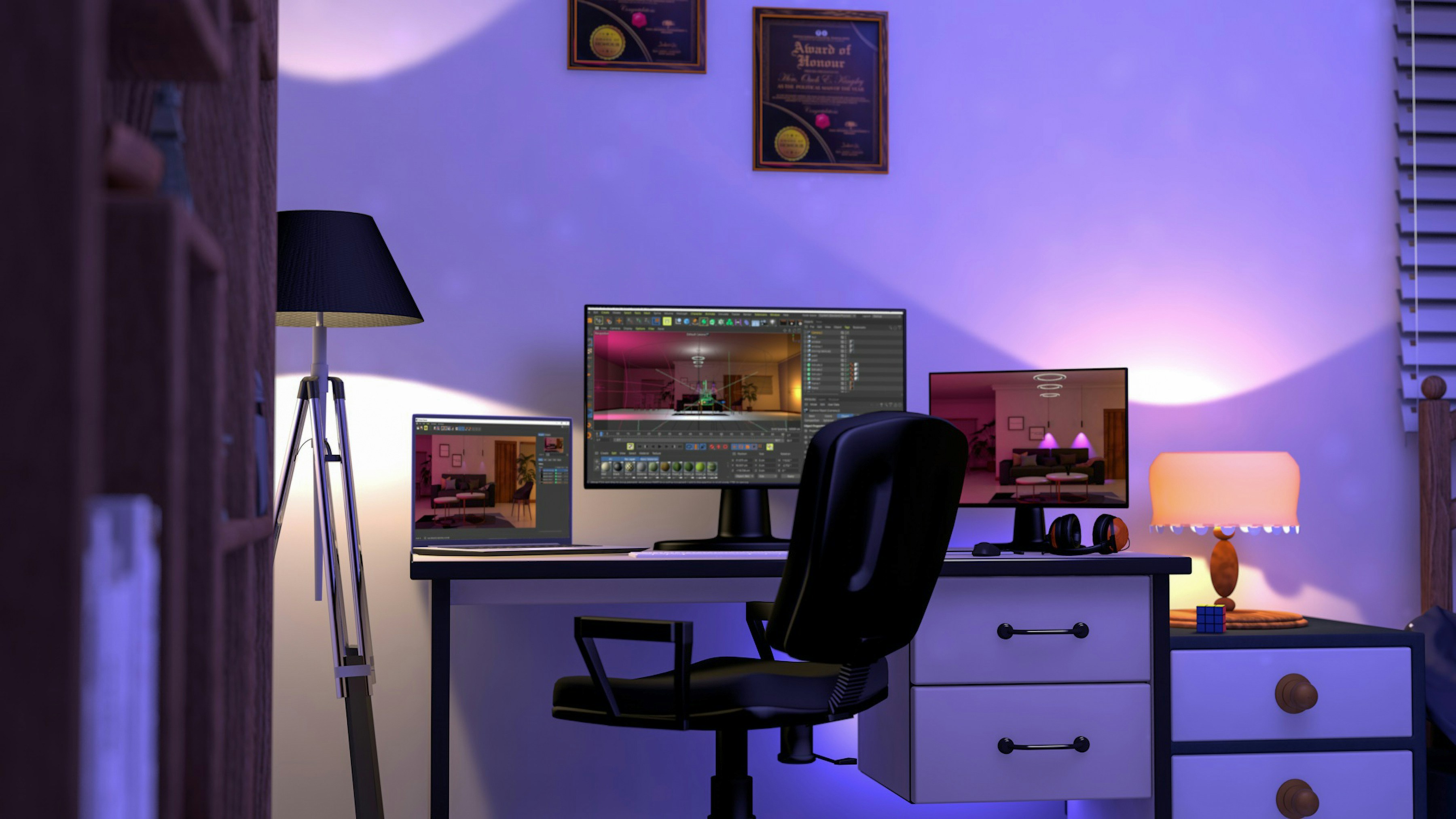 Lighting and Ambiance in home office