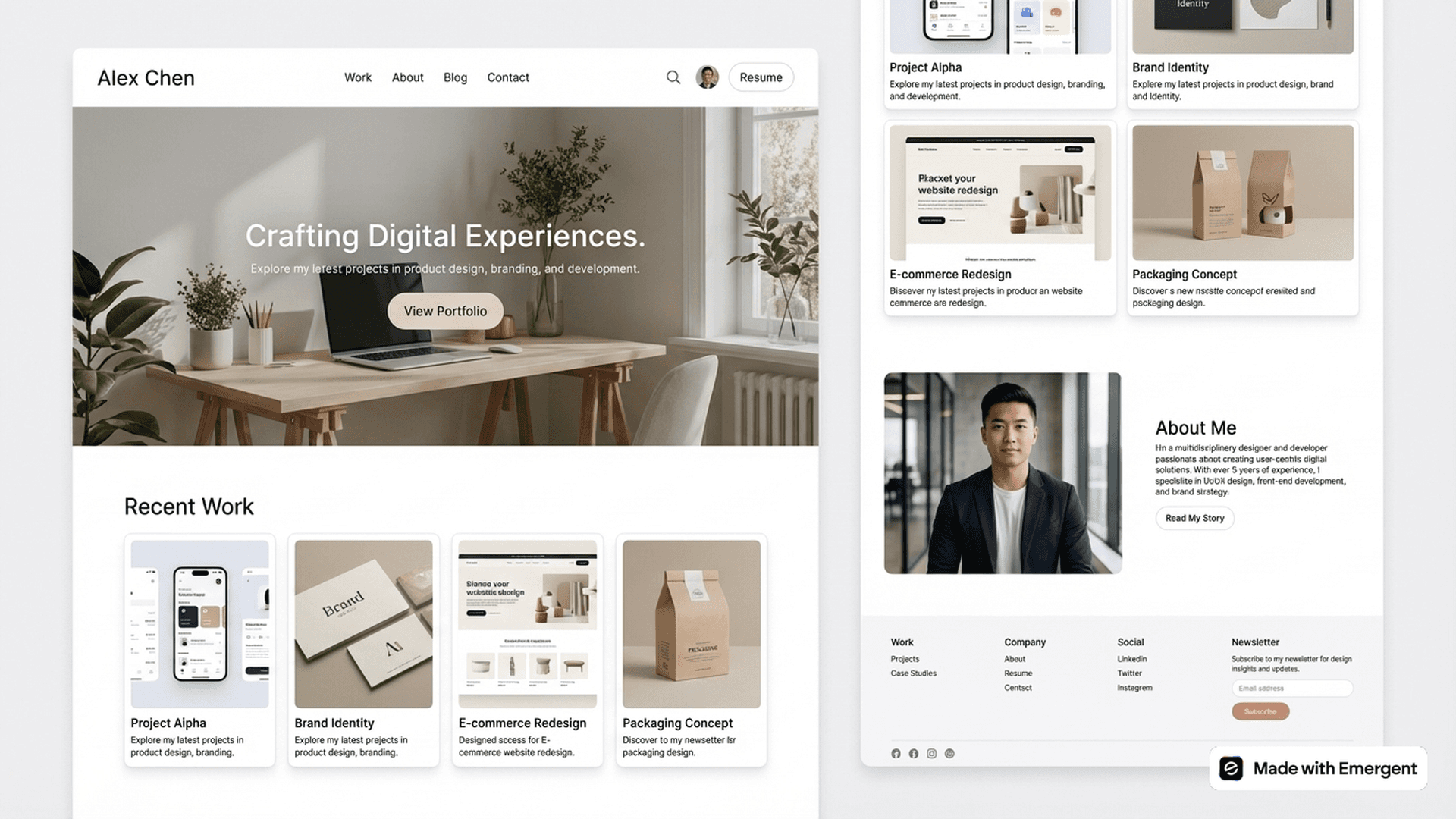 Personal Website Made With Emergent