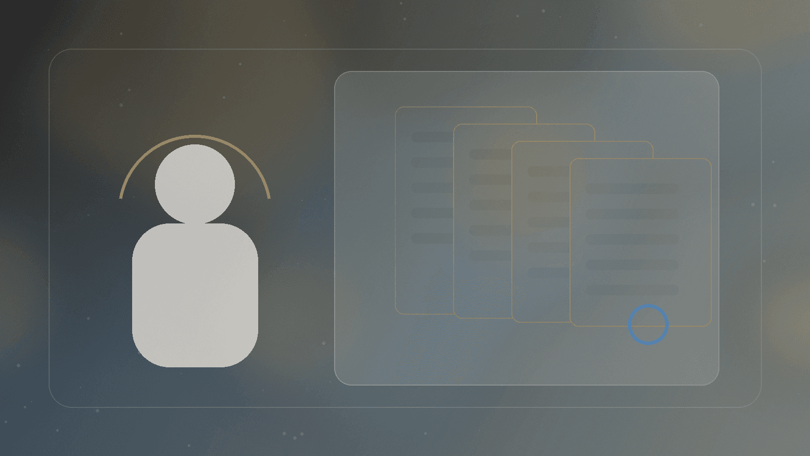 Synthetic influencer ownership and contract review workspace
